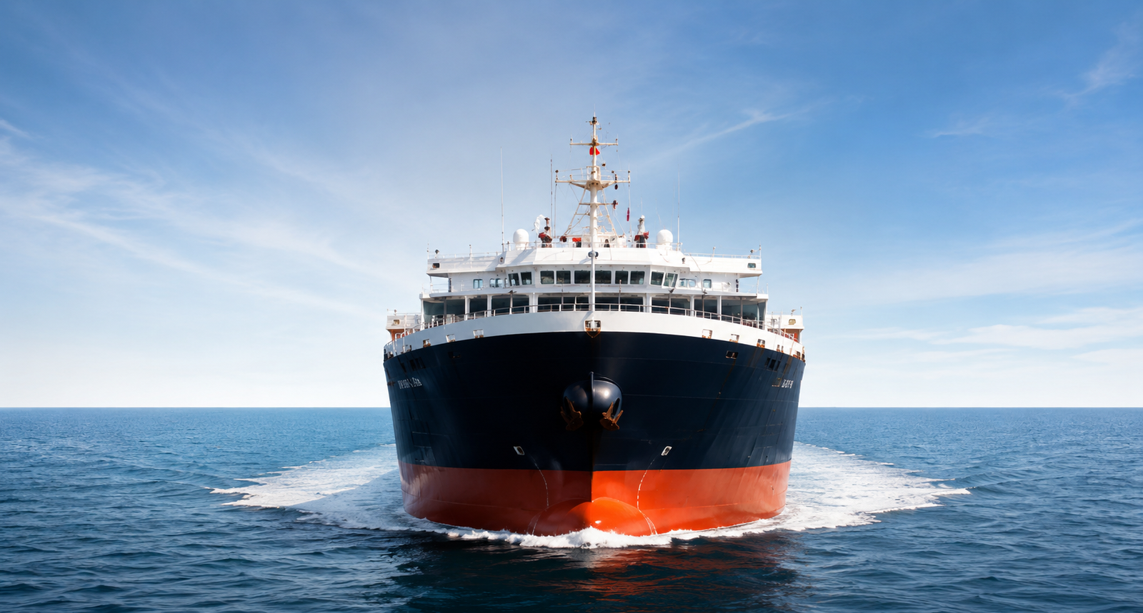 Cargo vessel at sea