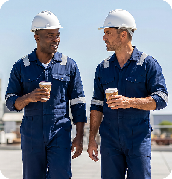 Two maritime crew members